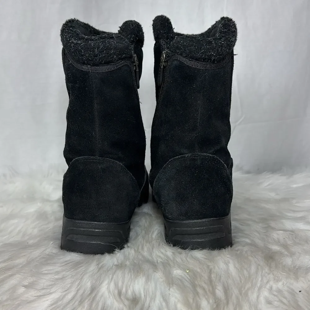 Sorel Waterfall Women’s Black Winter Boots Suede‎ Sz 10